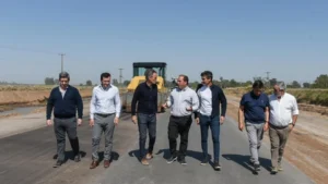 Katopodis recorrió las obras de repavimentación de la Ruta del Cereal